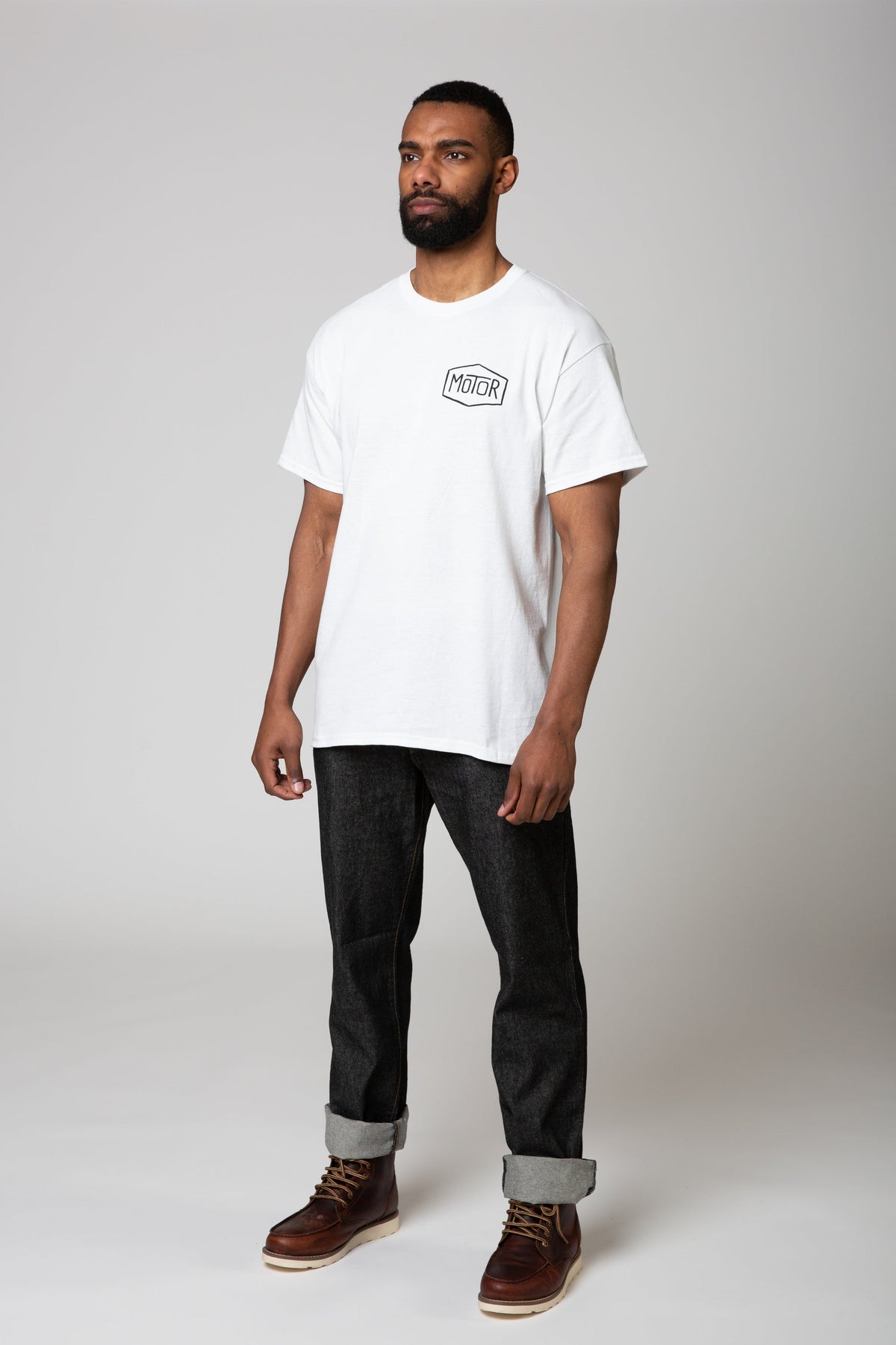 White Diamond Back Print T-Shirt