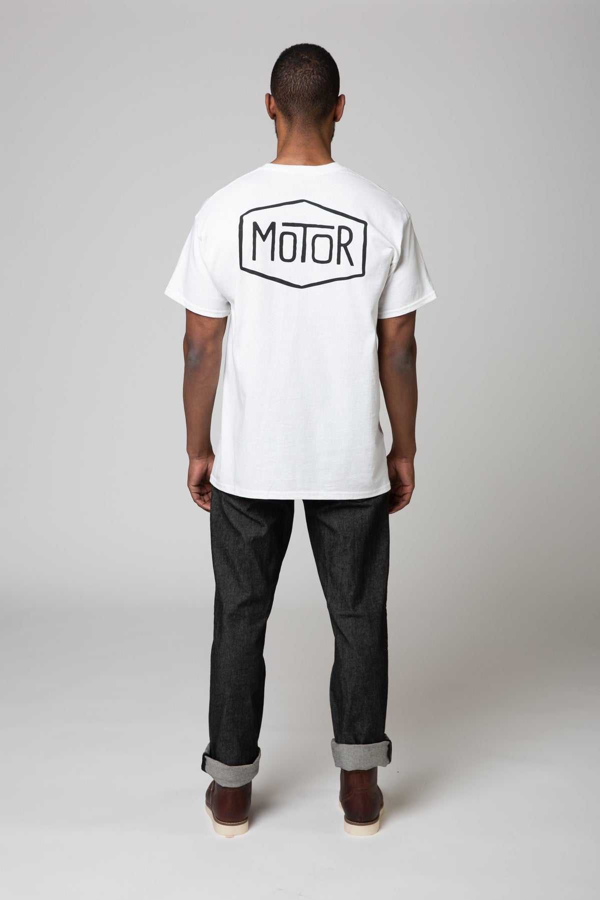 White Diamond Back Print T-Shirt