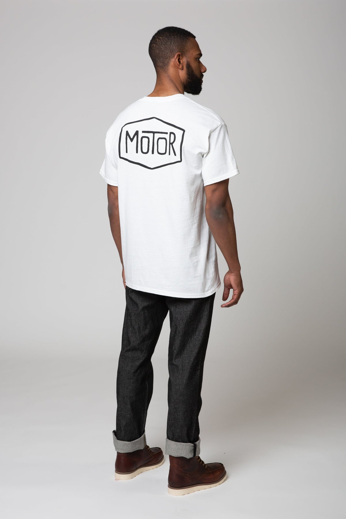 White Diamond Back Print T-Shirt