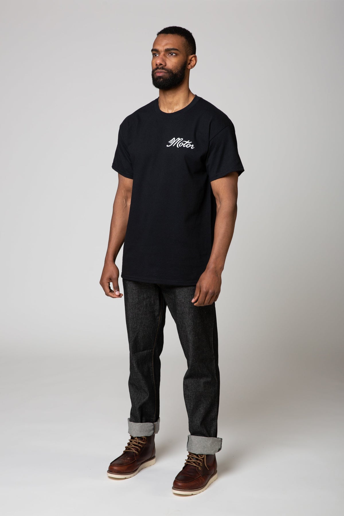 Black Winged Back Print T-Shirt