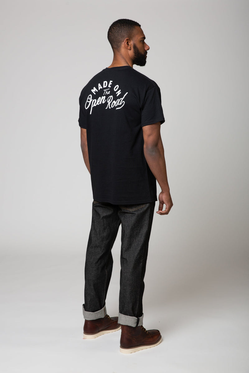 Black Winged Back Print T-Shirt