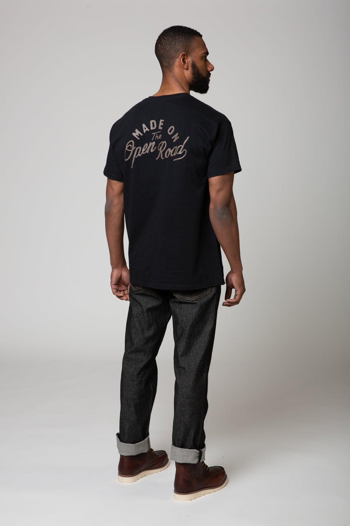 Brown Winged Back Print T-Shirt